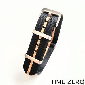New Black/Gold Jacquard Nylon NATO Watch Strap (The Echelon Collection)
